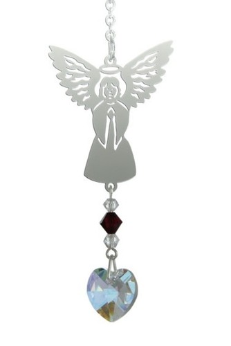 Birthstone angel suncatcher - angel,