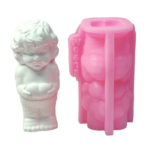 Silicone heart holding angel - silicone,