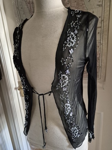 River island sheer mesh beaded - island,