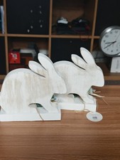 Wooden Rabbits Decorated Two
