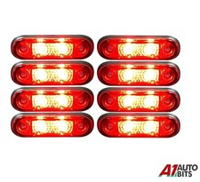 8 Pcs 24v Led Red Flush Fit
