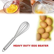 Stainless Steel Hand Whisk Mixer Balloon Egg Milk Beater Kitchen Cooking UK Tool