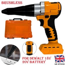 Brushless Cordless Electric Rivet Gun Brushless w/ LED for Dewalt 18/20V Battery
