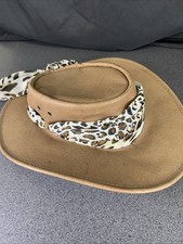 Brown Leather hat by Jacaru Australia. Bushman style medium