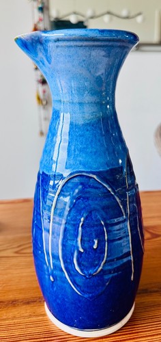 Castle arch cobalt drip glaze - castle,