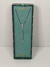 Isabella M Necklace cubic zirconia 16+2” 925 Silver Simulated Pearl