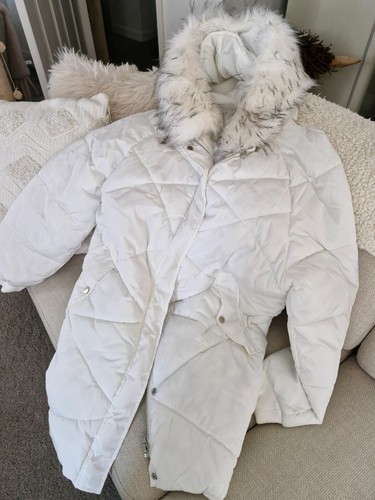 Ladies white boohoo puffer - ladies,