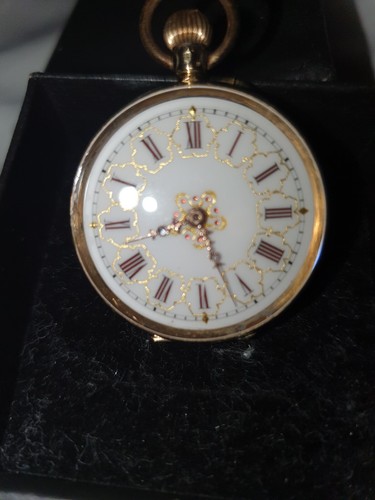 Ladies gold pocket watch 14ct - ladies,