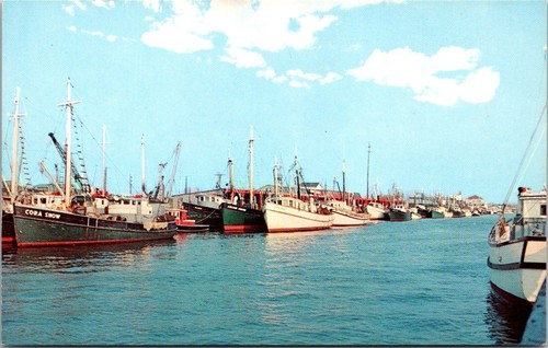 Vintage postcard harbor - vintage,