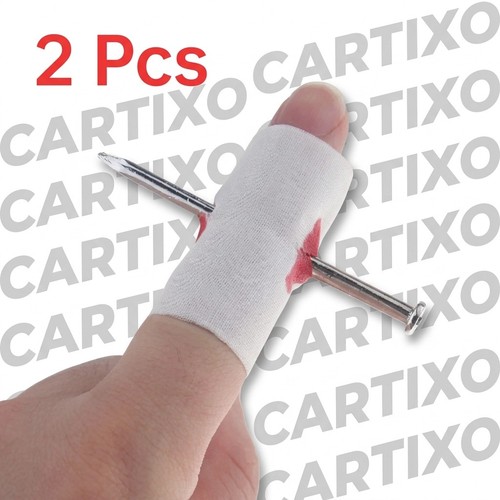 2pcs nail through - finger, fake