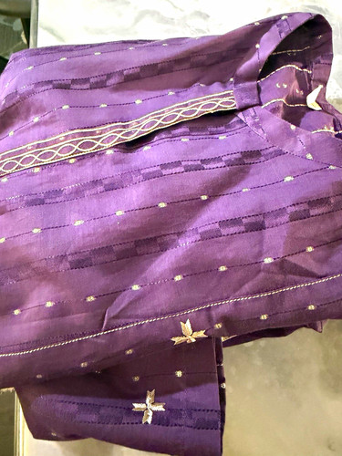Nishat purple embroidered - purple,