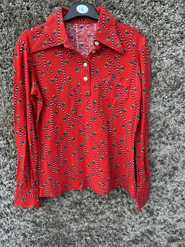 Vtg 1970s dagger collar shirt - dagger,