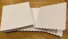 48 blank greeting cards with scalloped edges single fold