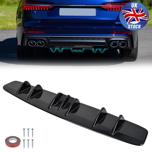 Glossy black rear bumper - black,
