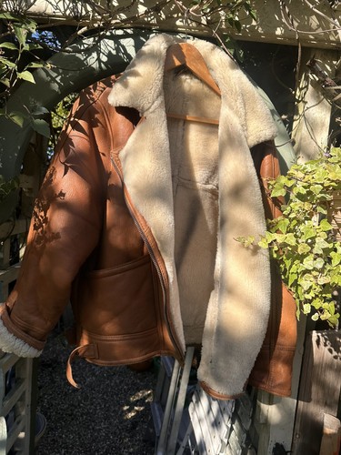 Real sheepskin flying jacket - real,