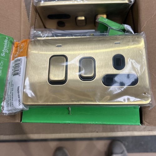 1no schneider satin brass - 1no,