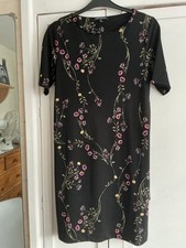 NEXT Pretty Black Dress With Meadow Flowers, Size 14