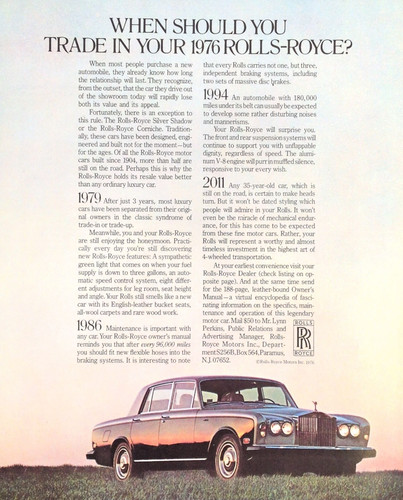 Vintage 1976 rolls royce - vintage,