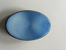 Silver guilloche enamel hair