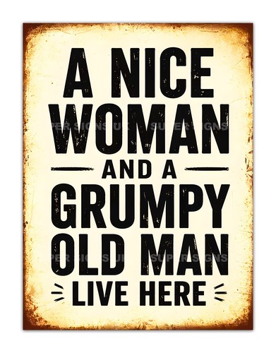 Funny grumpy old man metal - man,