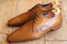 Jeffery West Escobar Tan Brown Leather Derby Shoes Men's UK 8 US 9 EU 42