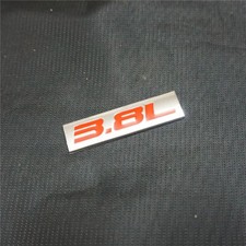 1x 3.8L Red Silver Chrome