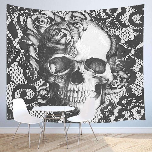 Rose skull wall art - rose,