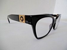 Versace Black & Gold Oval Cats Eye Glasses MOD: 3294 GB1 53 18 140 UK CA