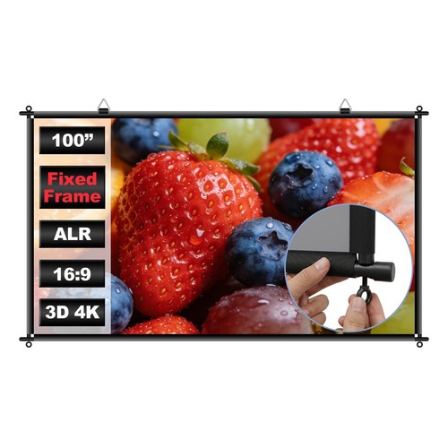 100 inch fixed frame - 100, projector