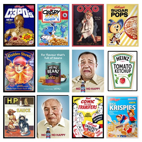 Food packaging retro - food,