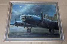 Bovingdon Ghosts B-17 Flying Fortress by John Nash Oil on Board Painting WWII