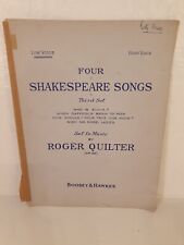 Vintage/Rare: Four Shakespeare Songs, Third Set, Roger Quilter (Op.30)