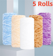 5PC 100g Skein Shiny Chunky Chenille Yarn Crochet Soft Baby Velvet Knitting Wool