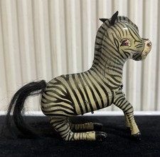 Tin Toy Jumping Zebra Wind Up China 13 cm