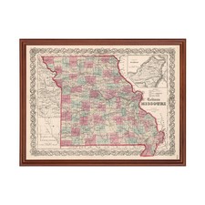 Old Map of Missouri 1861 -