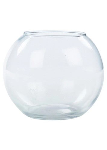 Recycled clear glass round - clear,