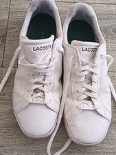 Men's LACOSTE " Carnaby Pro White Leather Trainers. UK9 