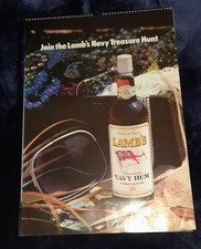 CAROLINE MUNRO Lamb's Navy Rum calendar 1975/1976 VGC RARE