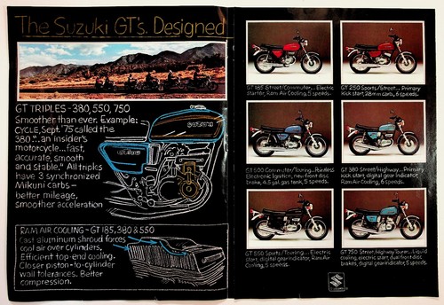 1976 suzuki motorcycle - suzuki, gt