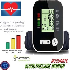 Digital Upper Arm Blood Pressure Monitor Automatic BP Machine with LCD Screen