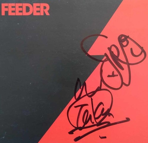 Feeder black red signed - black, *signed*