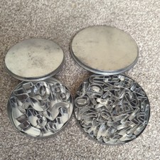 Alphabet & Numbers Stainless Steel Mini Cookie Cutters Fondant Icing Storage Tin