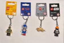 LEGO Keyrings Choose Character Sonic, Star Wars, Jurassic World Gold Minifigure