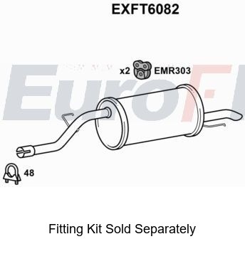 Rear muffler silencer insert - rear,
