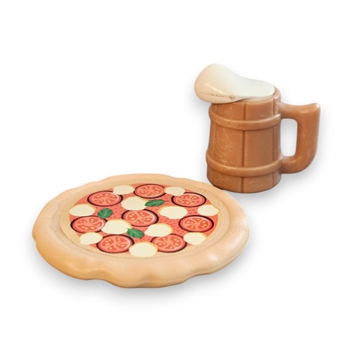 Playmobil kitchen pizza - pizza, beer