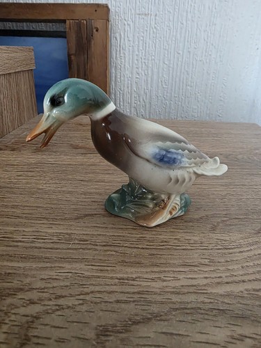 Vintage ceramic mallard duck - ceramic,