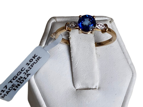 Blue sapphire white zircon - blue,