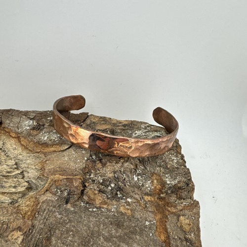 Small hand forged copper cuff - hand,