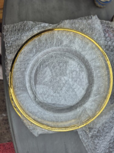 Glass charger serving plate - glass,