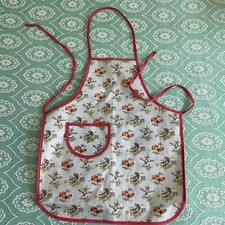 Cath Kidston oilcloth Trains, Planes apron. Kids. Cooking. Vintage. Aeroplane2-4